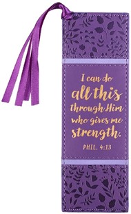Philippians 4:13 LuxLeather Bookmark