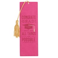All Things Possible Pink LuxLeather Bookmark