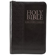 KJV Mini Pocket Bible, Black with Zip