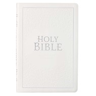 KJV Large Print Thinline Bible, White, Thumb Indexed