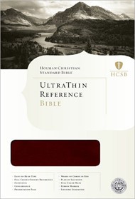 HCSB Ultrathin Reference Bible, Mahogany Leathertouch
