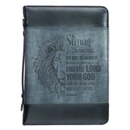 Be Strong Black Classic Bible Case, Extra Large