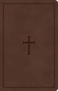 CSB Large Print Personal Size Reference Bible, Brown Leather