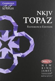 NKJV Topaz Reference Bible, Black, Calfsplit Leather