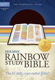 NIV Rainbow Study Bible, Brown Bonded Leather