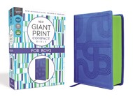 NIrV Giant Print Compact Bible for Boys, Blue