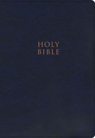 CSB Super Giant Print Reference Bible, Navy LeatherTouch