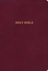 KJV Large Print Thinline Bible, Burgundy LeatherTouch