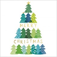 Christmas Cards: Christmas Trees (Pack of 4)