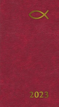 2023 Slim Diary 13 Month: Red