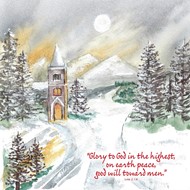 Snowy Church Christmas Cards (Pack of 10)