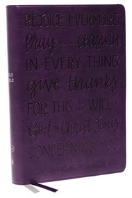 KJV Giant Print Reference Bible, Leathersoft, Purple