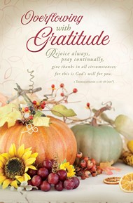 Overflowing with Gratitude Bulletin (pack of 100)