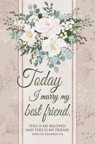 Today I Marry My Best Friend Wedding Bulletin (pack of 100)