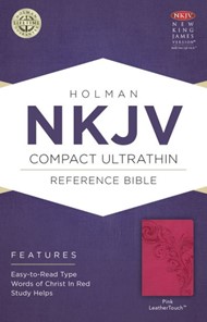 NKJV Compact Ultrathin Bible, Pink Leathertouch