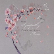 Falling Blossom Mum Card