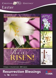 Resurrection Blessings Greetings Cards (Box of 12)