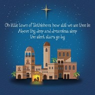 Oh Little Town Christmas Cards (pack of 10)