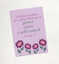 Power & Love (Violet) - Christian Sharing Card