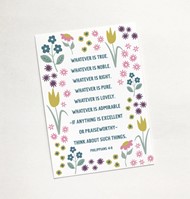 Whatever is True (Tulip) - Christian Sharing Card