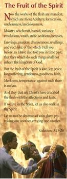 The Fruit of the Spirit - Bible Passage Bookmarks