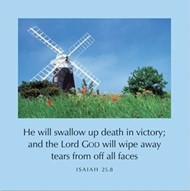 He Will Swallow Up Death - Isaiah 25:8 Greetings Cards