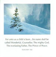 For Unto Us A Child - Isaiah 9:6 Greetings Cards