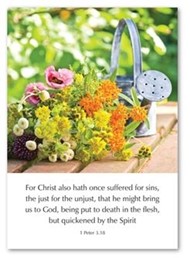 Christ Also Hath Once Suffered For Sins - 1 Peter 3:18 Cards