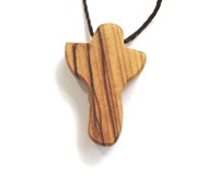 Olivewood Holding Cross Necklace 3cm