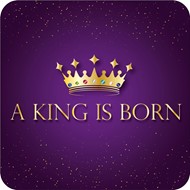 A King Is Born Christmas Coaster