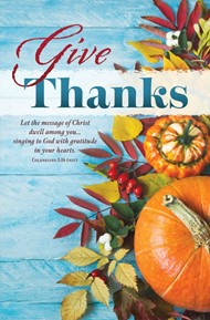 Give Thanks Thanksgiving Bulletin (Pack of 100)