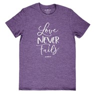 Grace & Truth Love Never Fails T-Shirt, Small