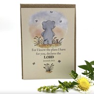 For I Know The Plans I Have For You Elephant Prayer Card