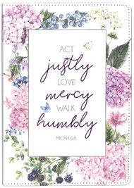 Justly Mercy Humbly Lux-Leather Journals