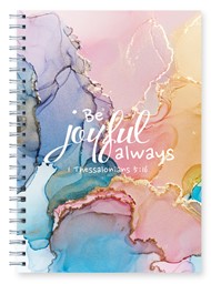 Be Joyful Always Wire O Hard Cover Journals
