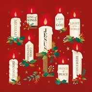 Compassion Charity Christmas Cards: Names/Candles (10pk)