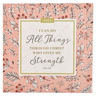 2024 Large Wall Calendar - I Can Do All Things - Floral