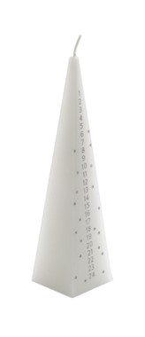 8" White Pyramid Advent Candle