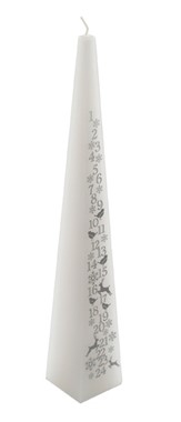 13" White Pyramid Advent Candle