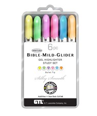 Bible Mild Glider Gel Highlighter Study Set (Set of 6)