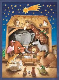 Baby Jesus and the Animals Advent Calendar