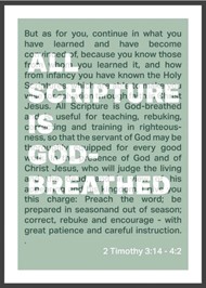 All Scripture Is God Breathed - 2 Timothy 3:16 A3 - Green