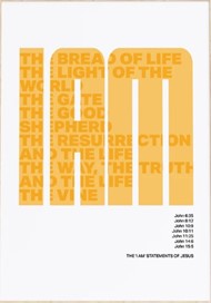 7 'I Am' Statements Of Jesus, The - A3 Print - Yellow