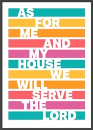 As For Me And My House - Joshua 24:15 A3 Print - Tropical