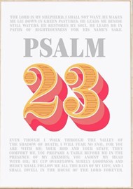The Lord Is My Shepherd - Psalm 23 - A3 Print