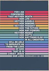 Romans 8:38-39 - A4 Print - Rainbow