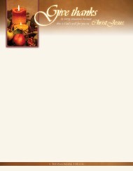 Give Thanks In Every Situation Letterhead (100 Pk)