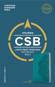 CSB Large Print Personal Size Reference Bible, Teal