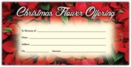 Christmas Flower Offering Envelope (100 Pack)