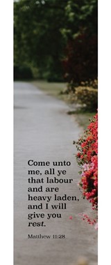 Inspirational Bookmark: All Ye That Labour (Package Of 25)